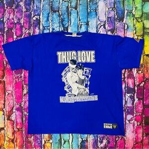 Vintage Y2K Give me face “Thug Love” black culture tee size XXXL